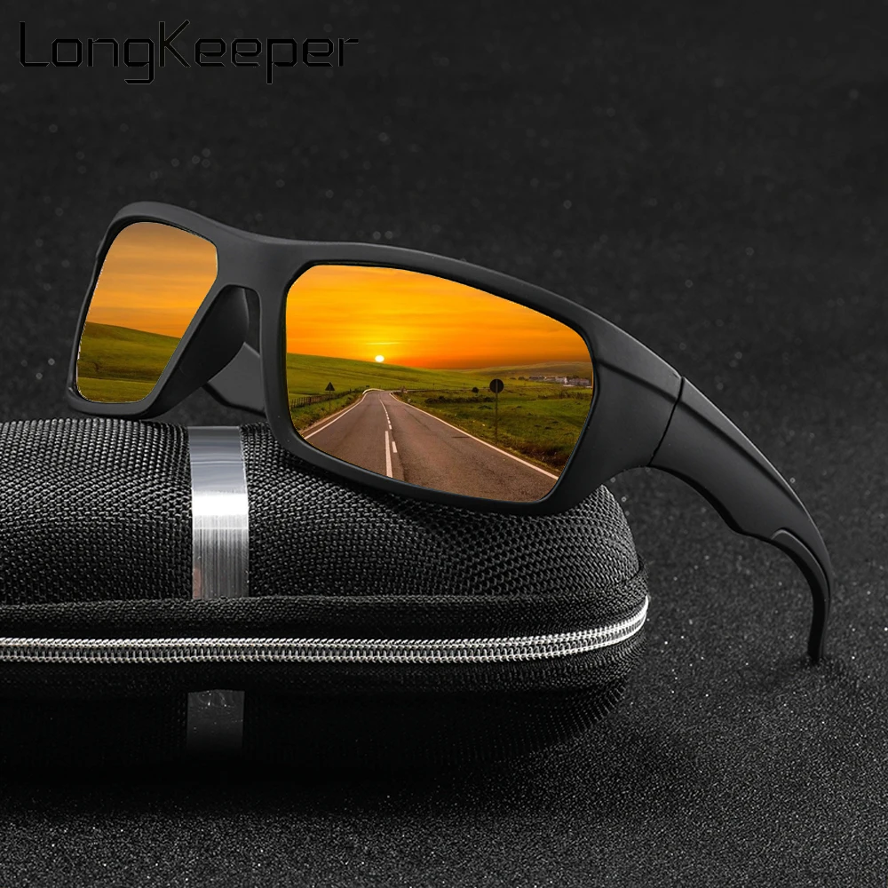 LongKeeper Polarisierte Sonnenbrille Männer 2020 Marke Design Schwarz Fahren Sport Sonnenbrille Klassische Spiegel_voghion.com