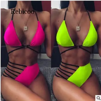 

Rebicoo Women Sexy Push up Bikini Set Swimwear Bra Bandage Swimsuit Beach Bathing Bra & Brief Sets