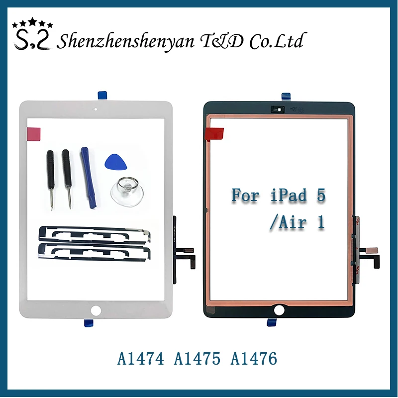 Nuovo Per Ipad Air 1 Ipad 5 Lcd Touch Screen Esterno Digitalizzatore Display Frontale In Vetro Touch Panel Sostituzione A1474 A1475 A1476