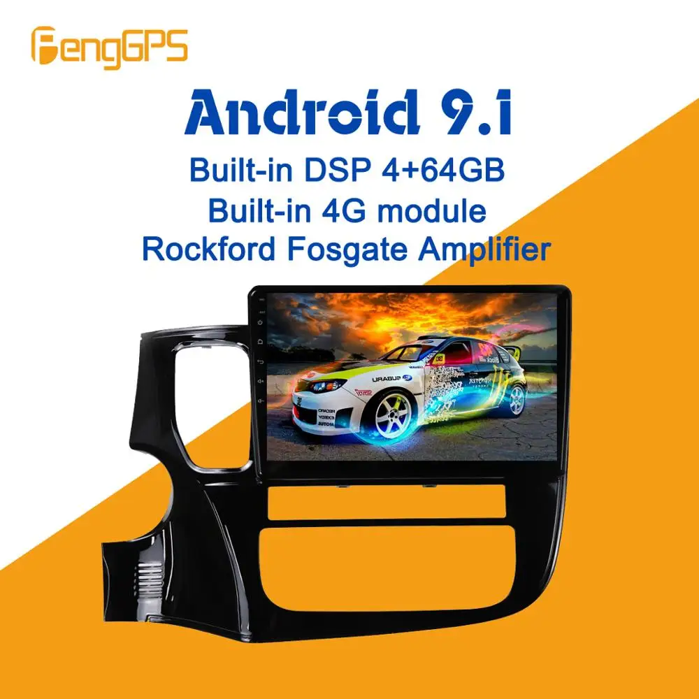 Android 9,1 4+ 64 Гб px5 встроенный DSP автомобиль нет dvd-плеер радио для Mitsubishi Outlander 2013- gps навигационный головное устройство