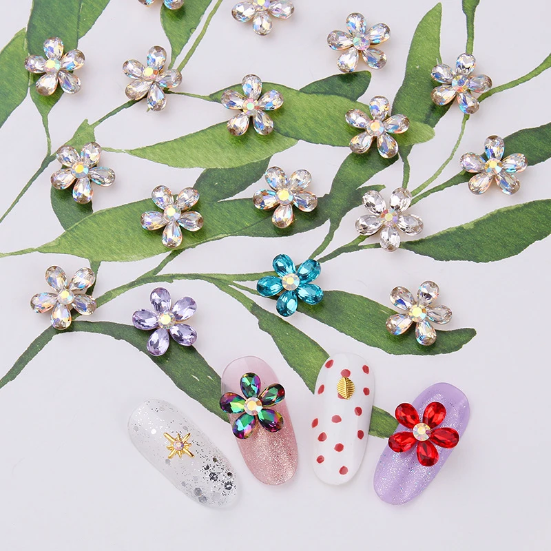 Украшения для дизайна ногтей кристаллы камень лепестки стразы Алмазная наклейка