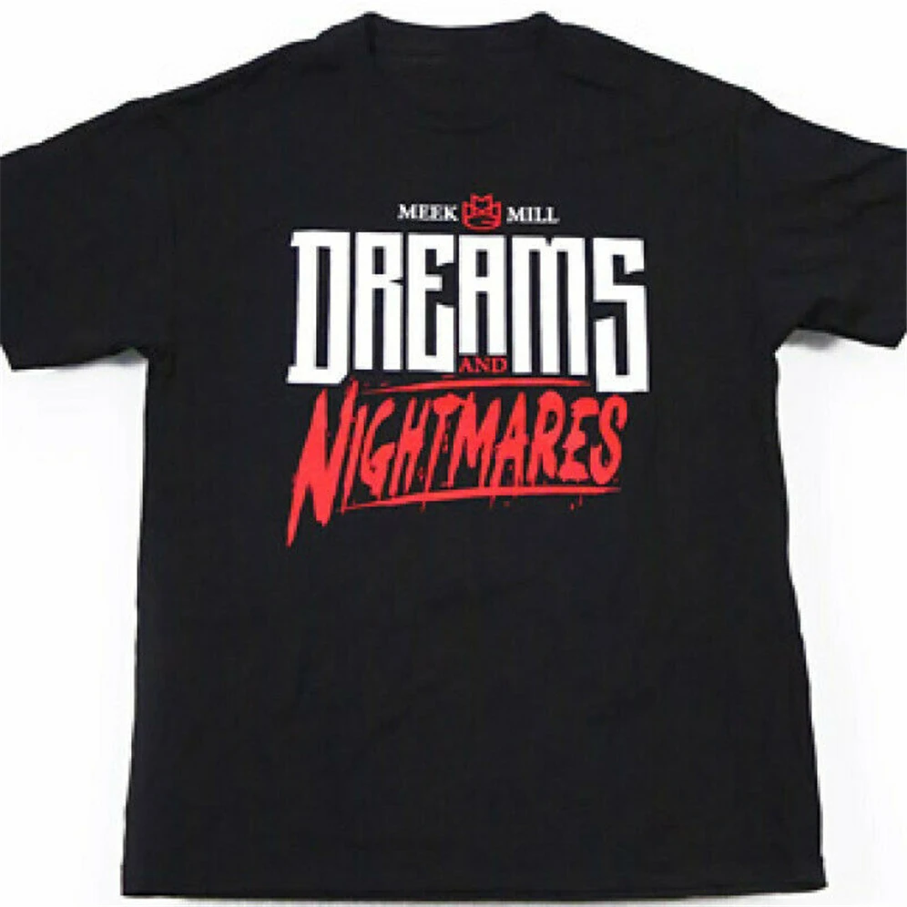 Dreams & Nightmares Meek Mill футболка рэпер Мужская Черная S 3Xl популярная футболка| |