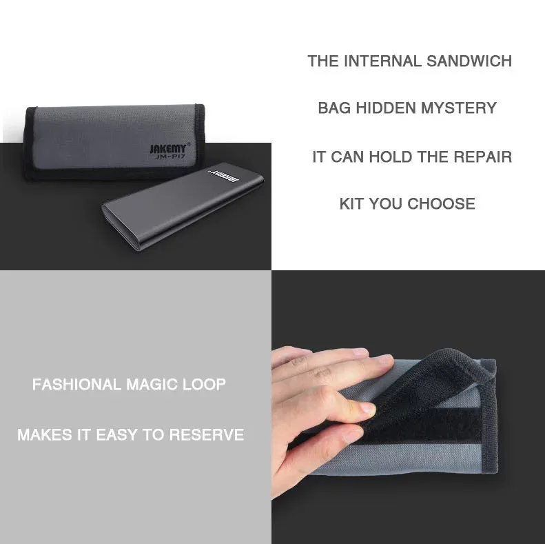 JAKEMY JM-P17 Portable Mini Precision Screwdriver Tool Set with Oxford Bag for Mobile Phone Computer Eyeglass Home DIY Repair