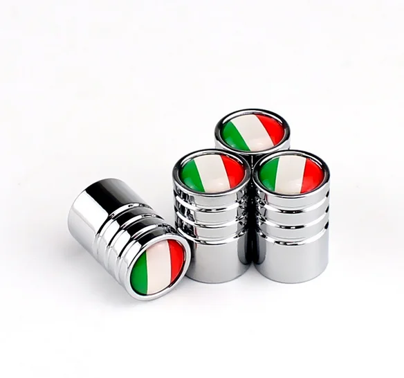 4Pcs Italy Flag Auto Metal Nozzle Cap Cycle Valve Tire Decoration Universal Car Accessories | Автомобили и мотоциклы
