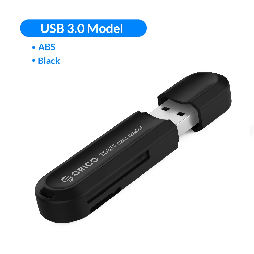 ORICO USB3.0 TF/SD кард-ридер Mini USB3.0 двойной кард-ридер Поддержка SD/TF с многофункциональным дизайном-черный/белый - Цвет: Black