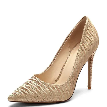 

YECHNE Woman High heels Shoes Party Fashion Sexy Stiletto High heels Shoes Plus Size 43 Wedding Red Black Gold Pumps