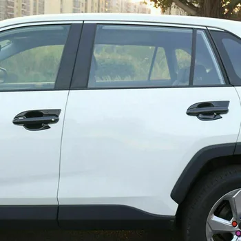 

For Toyota RAV4 2019 2020 Exterior door handles​ Carbon Fiber Handle Cover+Surrounds