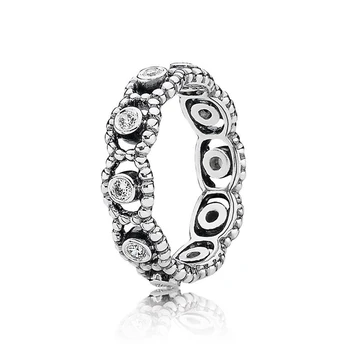

Original 925 Sterling Silver Couples Zircon Ring Princess Her Majesty Heart Crystal Rings For Women Wedding Party Jewelry Gifts