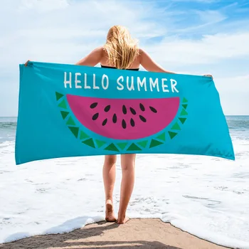 

Summer Microfiber Quick-dry Towel Fruit Microfiber Absorbent Beach Bath Towel Creative Print Towels