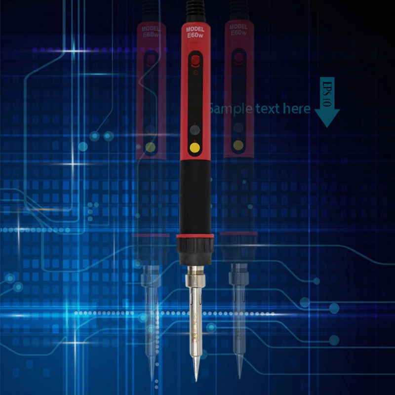 CXG E60WT Электрический паяльник цифровой Регулируемый термостат Электрический паяльная сварочная станция с чистящей стали