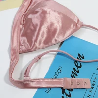 Soutien-gorge de style français pour femmes, enveloppé de poitrine, sangle initiée réglable, simple structure, satin sexy, bustier tubulaire, sous-vêtements, lingerie 5
