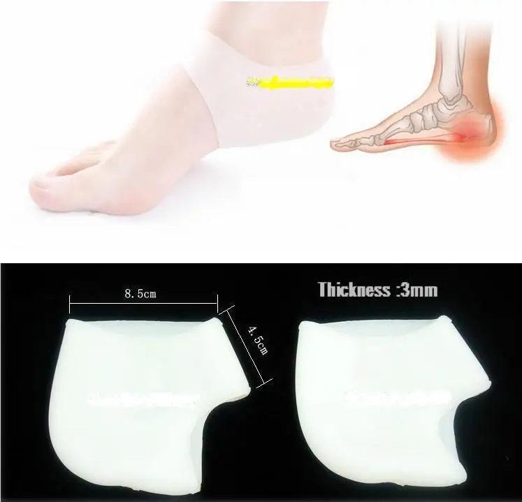 Silicone Gel Heel Protection Socks Relieve Heel Pain Moisturizing Whitening Cover Heel Cup Surpports Foot Care Protector