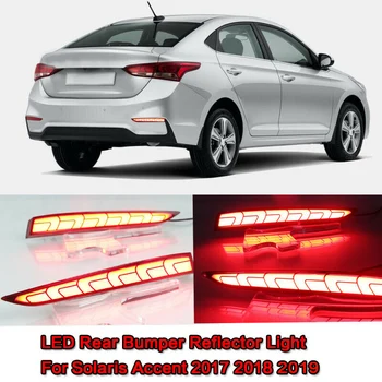 

for Hyundai Solaris Accent 2017-2019 LED Rear Bumper Reflector Brake Light Taillights Fog Light Lamp Indicator Light