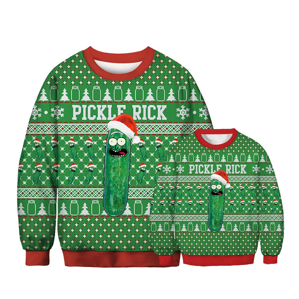 

Christmas Tees Tops Family Look Matching Clothes Snowflake Cartoon Print Sweatshirt for Boys Girls Sweater Mommy and Me Blouse