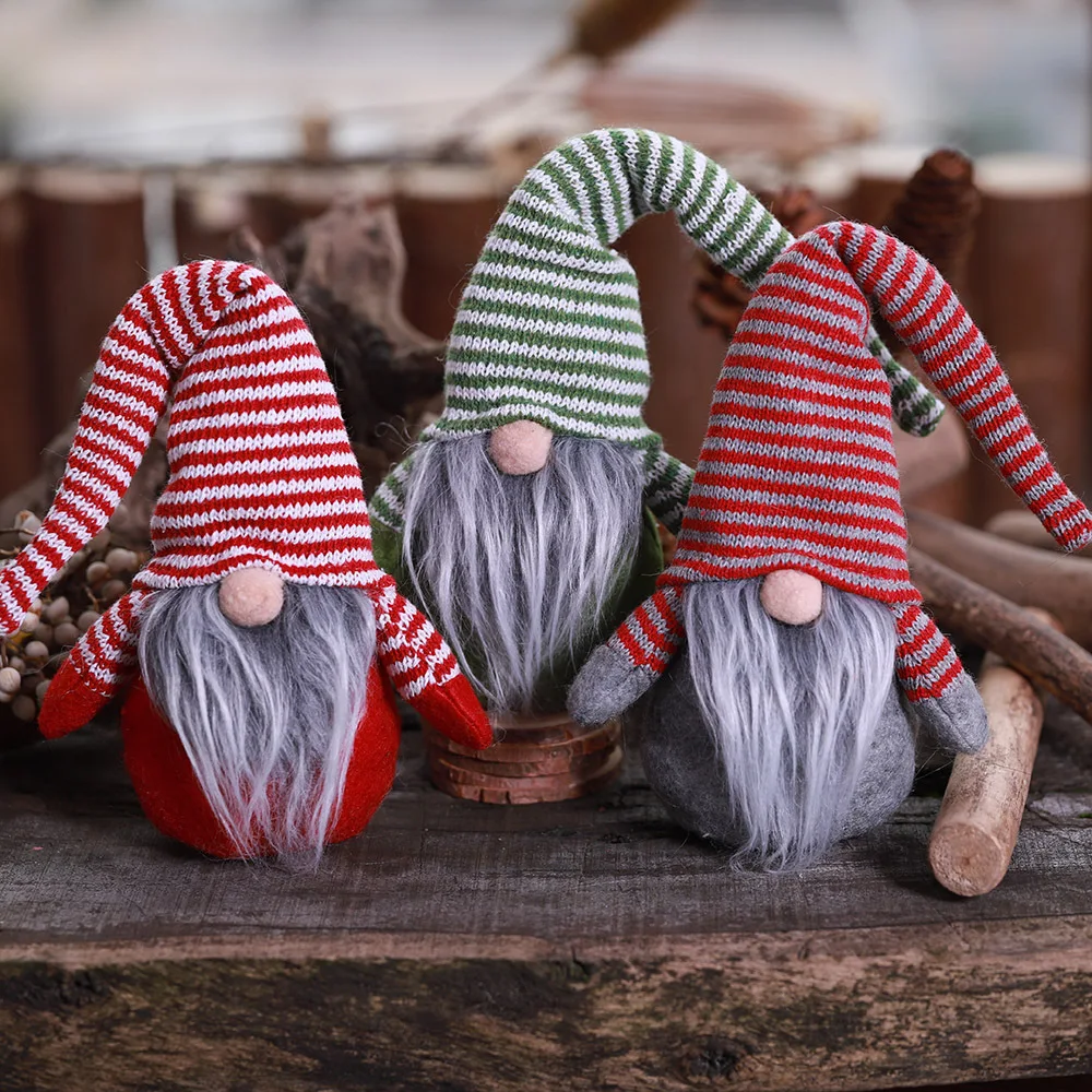 1 шт./Санта-Клаус, снеговик, эльф, рождественские украшения, безликая кукла, плюшевая кукла, вечерние украшения для дома, год