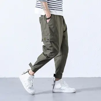 

Men Black Joggers Pants Summer 2020 Mens Big Pockets Ankel Cargo Pants Male Spring Streetwear Overalls Sweatpants