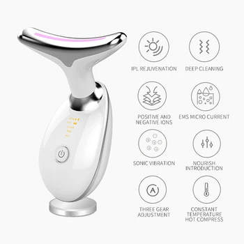 

2020new neck care beauty instrument desalination neck wrinkles ultrasonic vibration neck protector lifting firming anti-wrinkle