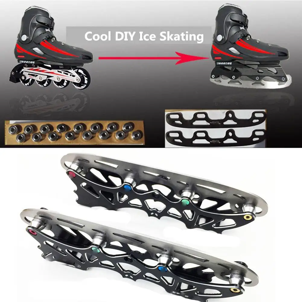 Roller Skates Ice Blade Stainless Steel Ice Hockey Knife Replaceable Ice Skates Full Multi Purpose Ball Blade Full Set