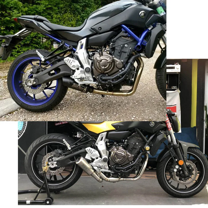 Для Yamaha MT 07 FZ MT07 FZ07 2014 2017 XSR700 2019 мотоцикл полная выхлопная система труба глушитель