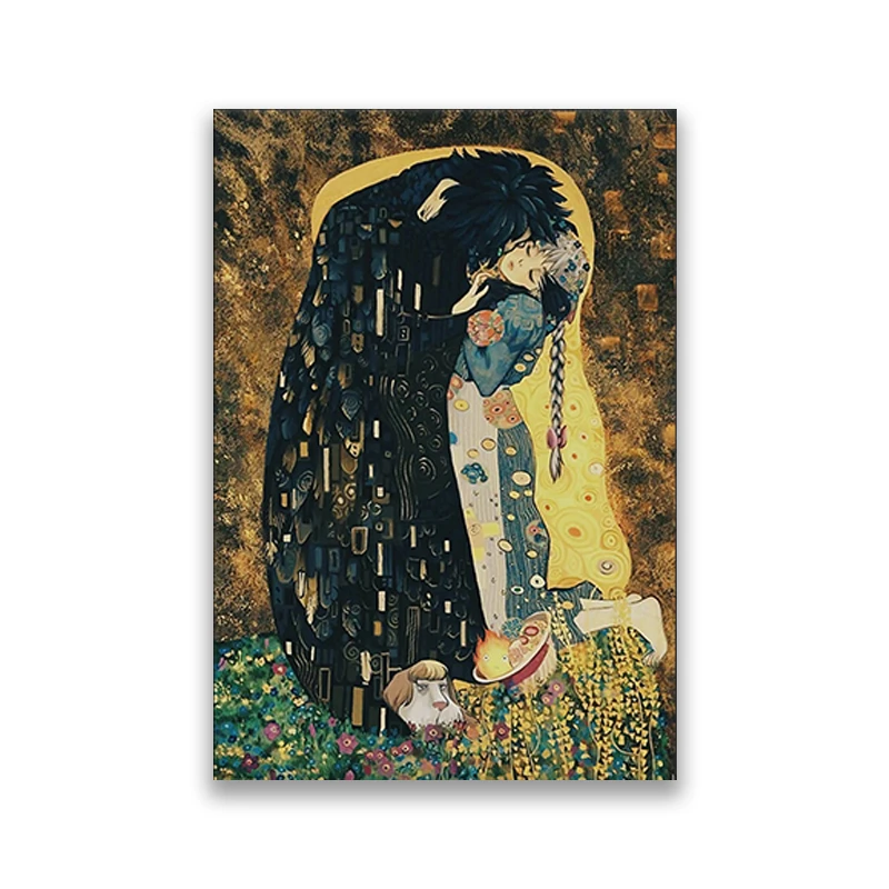 Howl Hareketli Kale Studyo Ghibli Japon Animesi Poster Baski Duvar Sanati Boyama Resim Tuvali Oturma Ev Odasi Dekor Resim Ve Hat Aliexpress