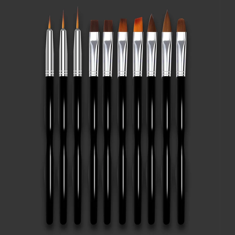 

10 шт./компл. маникюрный педикюрный фотокарандаш для рисования «сделай сам» кисти для рисования инструмент для использования в салоне дома