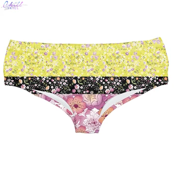 

CHILL SKILL Women Ditsy Florals 3D Print Comfort Underwear Skin-friendly Briefs Sexy Lingerie Women's Intimates Panties