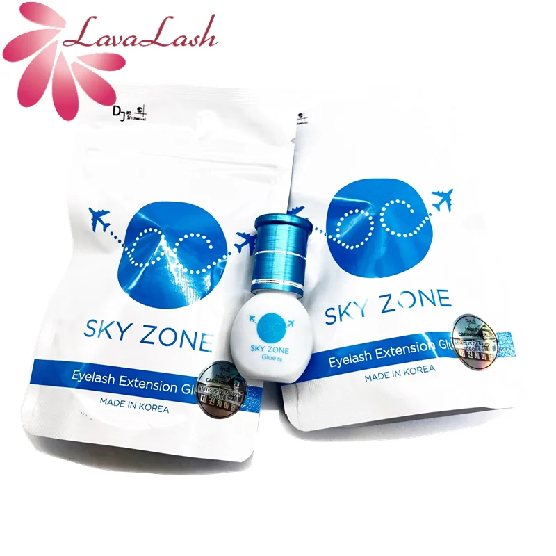 1 Bottle 5ml Sky Zone Eyelash Glue Korea Original Black False Eyelash Extensions Glue Fast Drying Makeup Tools Wholesale Shop 5