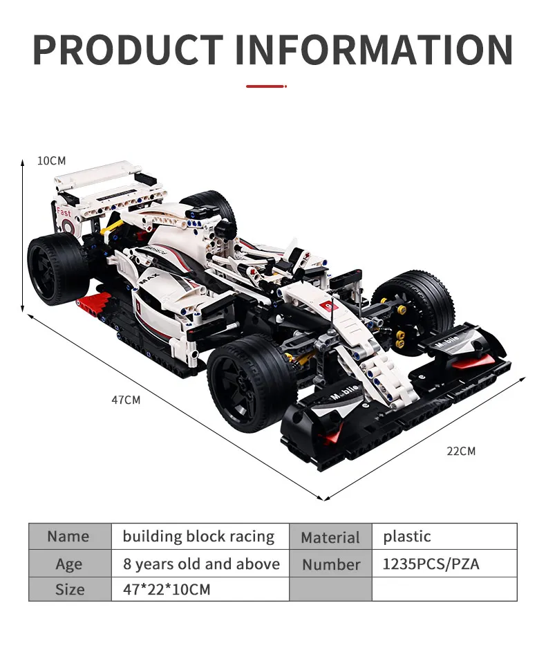 MOULD KING 13117 F1 Racing Car