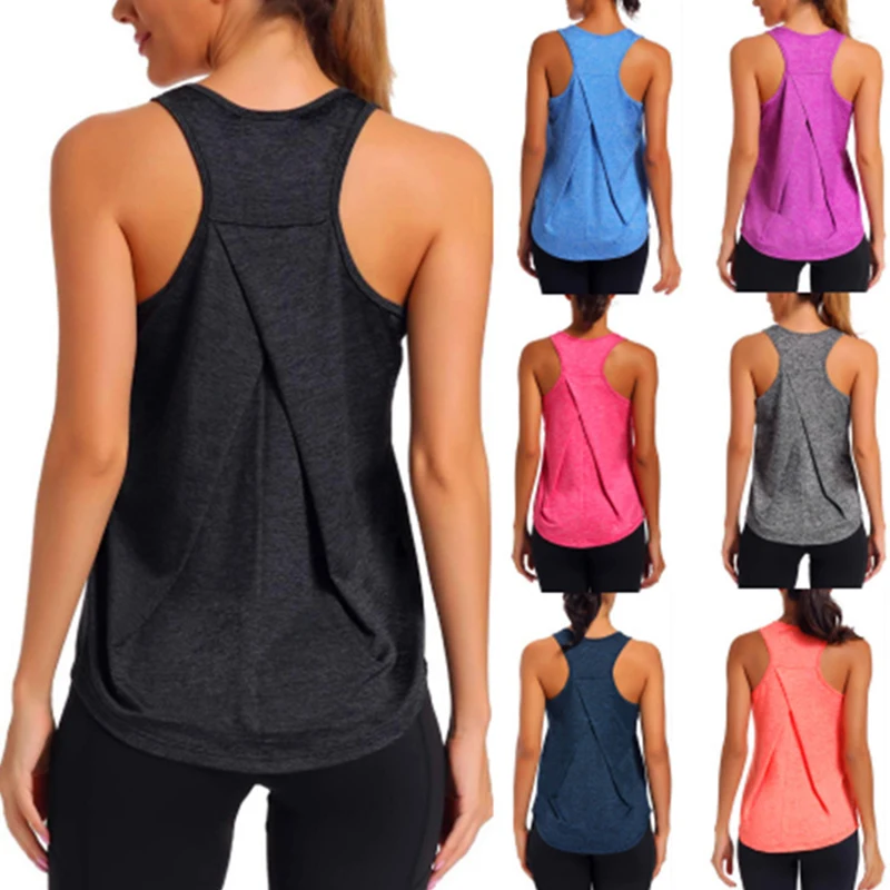 

2024 Sleeveless Yoga Vest Sport Singlet Women Athletic Fitness Sport Tank Tops Gym Running Training Yoga Shirts