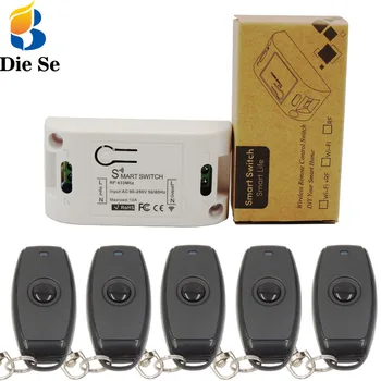 Diese 433MHz Universal Wireless Remote Control AC 220V 10Amp 1CH RF Relay Switch and Transmitter for Remote Lighting Controller jumper t lite open tx game sharp multi protocol transmitter hall sensor gimbals single rf cc2500 jp4in1 remote control for rc
