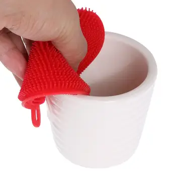 

Silicone Dish Bowl Cleaning Brushes Scouring Pad Pot Pan Wash Brushes Cleaner
