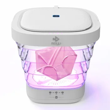 

110V 220V Mini Foldable Electric Home Washing Machine UV Sterilizer Portable Washer With Dehydration UV Sterilizer New Upgrade