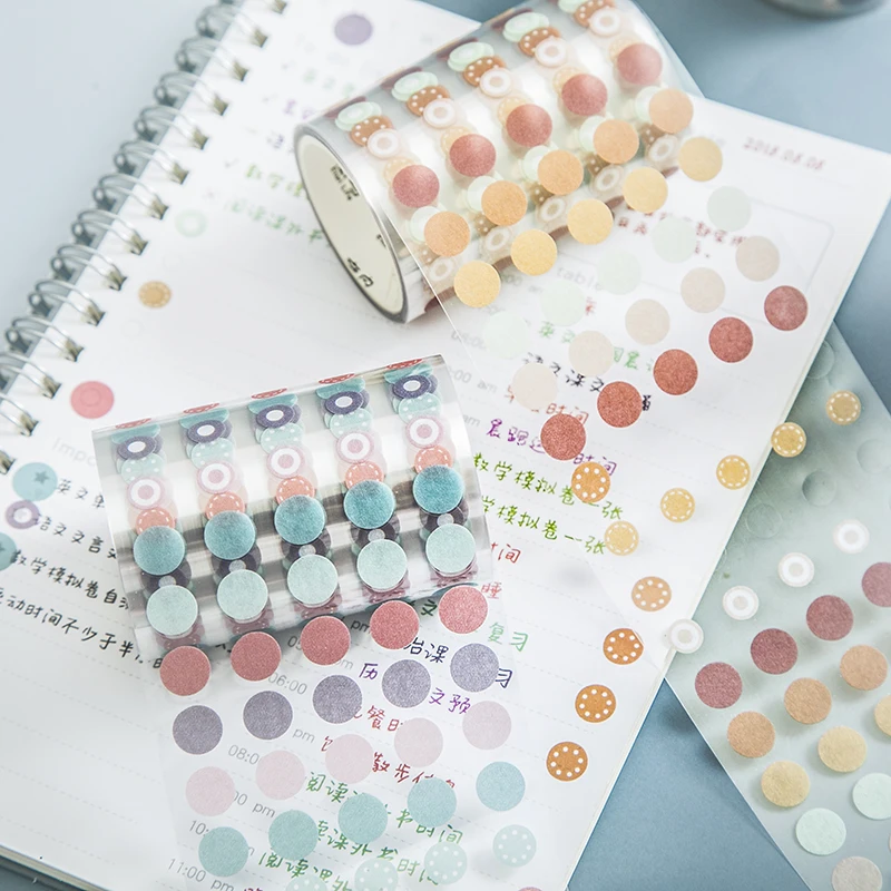 Journamm 60mm*3m Dot Washi Tape for Diary Scrapbooking DIY Deco Junk Journal Creative Stationery School Supplies Masking Tapes 3