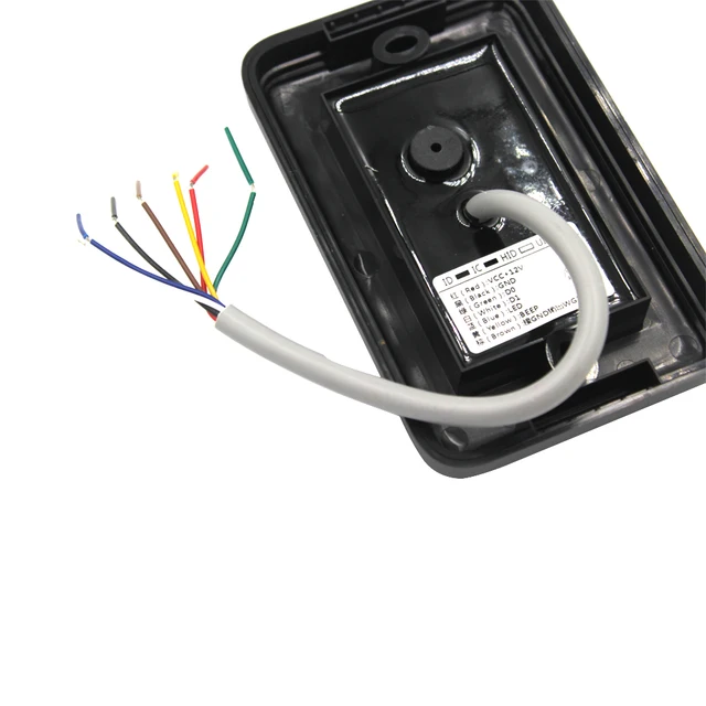Access Control Card Reader IP68 Waterproof 125KHz+13.56MHz  RFID Card Reader For The access control WG26/34 output 5