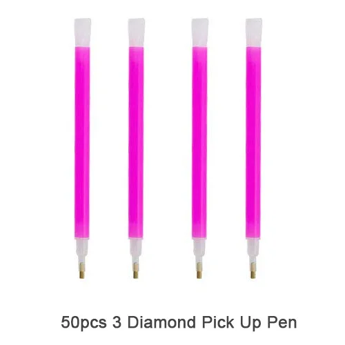 50pcs Picker 13 шт. набор аксессуаров для рукоделия 5D инструменты для вышивки картин со стразами набор хрустальные стразы коробка для хранения для рукоделия B1350 - Цвет: 50pcs Picker