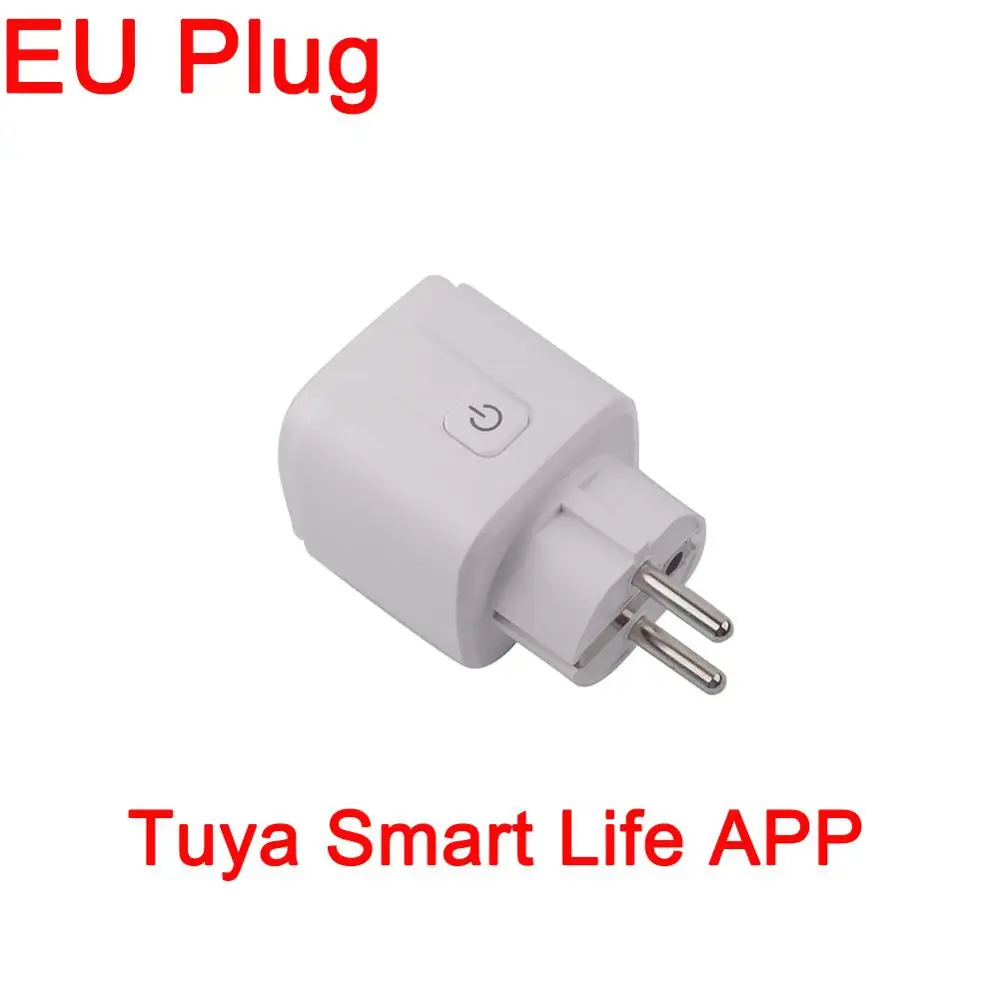 EU Plug Wifi Smart Plug, приложение Tuya Smart Life, работает с Alexa Google Assistant IFTTT для голосового управления, мини умный переключатель, таймер, RCmall - Цвет: EU Plug