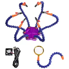 New Multi Soldering Helping Hands Third Hand Tool 6 Flexible Arms With Clip For FPV Board Soldering Assembly Repair Station