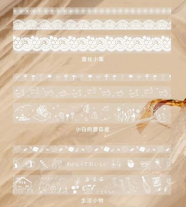 24 шт./лот двухмерный маленький город серии DIY стикер белые чернила декоративная лента ПЭТ лента