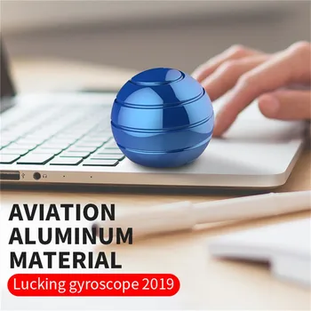 

Desktop Stress Relief Toy Aluminum Alloy Decompression Hypnosis Rotary Gyro Adult Fingertip Toy Kinetic Round Metal Spinner Gift