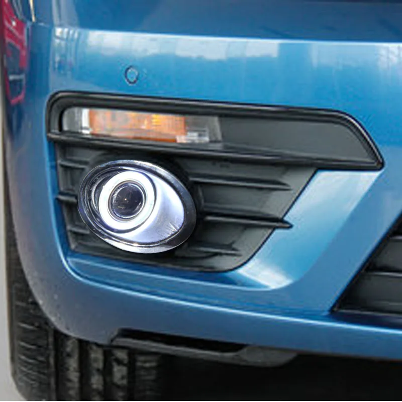 

LED COB Angel Eye Rings Front Projector Lens Fog Lights Assembled Lamp Bumper Replacement Cover Fit For Volkswagen Beetle 17-19