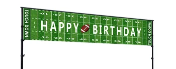 

Football Themed Happy Birthday Party Banner Sports Game Party Supplies Decoration Photo Backdrop Photo Booth Props BN-1007