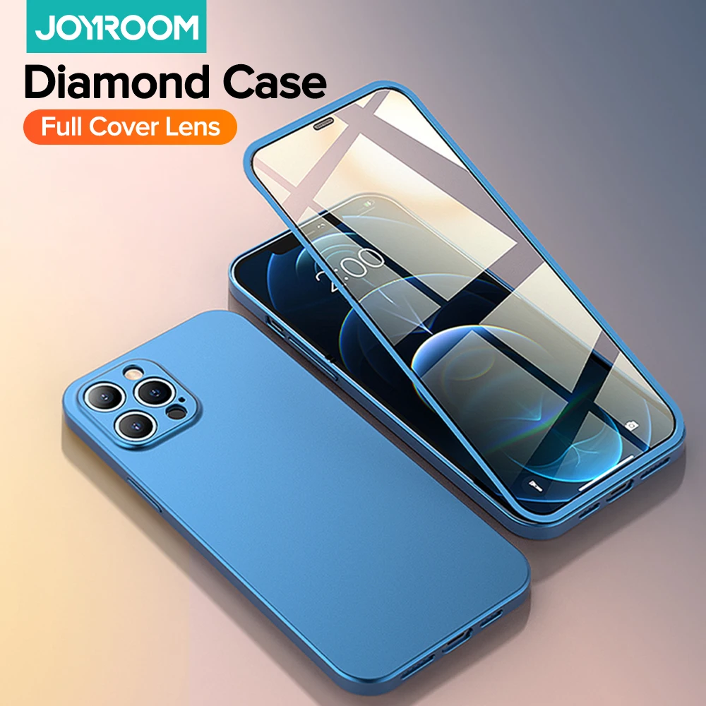 Joyroom 360 Full Cover Phone Case For Iphone 12 Pro Max Anti Fall Tempered Glass Shockproof Phone Cover For Iphone 12 Pro Case Rockten Shop