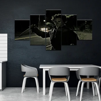 

Art HD Print 5 Piece Canvas Painting Halloween Pumpkin Posters Wall Art Pictures for Living Room Home Decorarion Wholesale