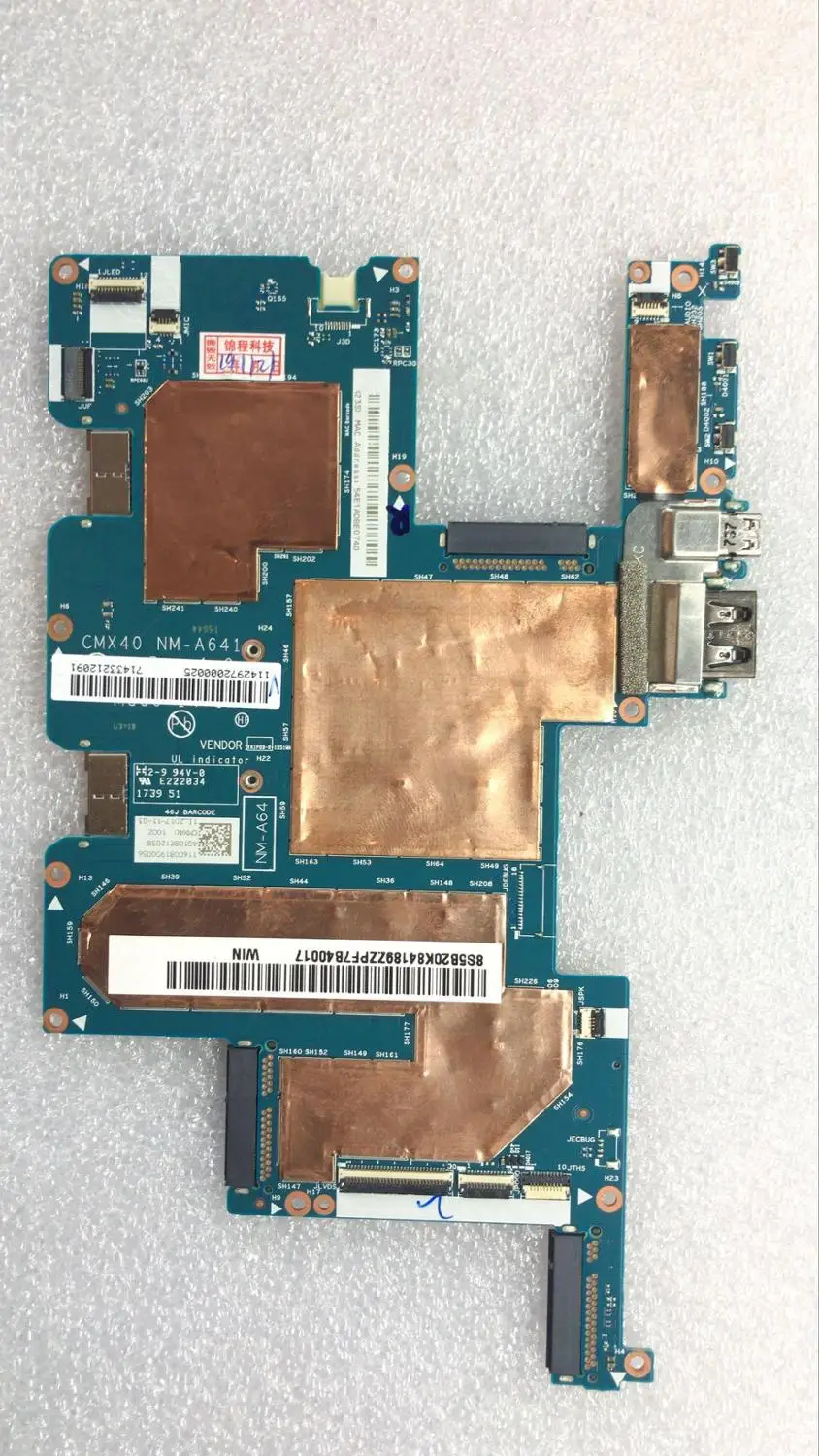 CMX40 NM-A641 для lenovo MIIX700-12ISK MIIX700 ноутбук материнская плата 5B20K84201 5B20K84189 Процессор M5 6Y54 Оперативная память 8G тесты работы