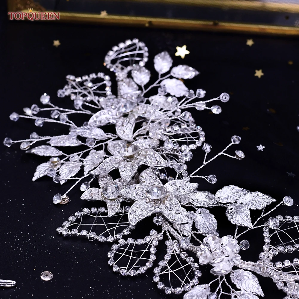 Wedding Alloy Flower Leaf Hair Tiara Headpiece Bridal Headwear