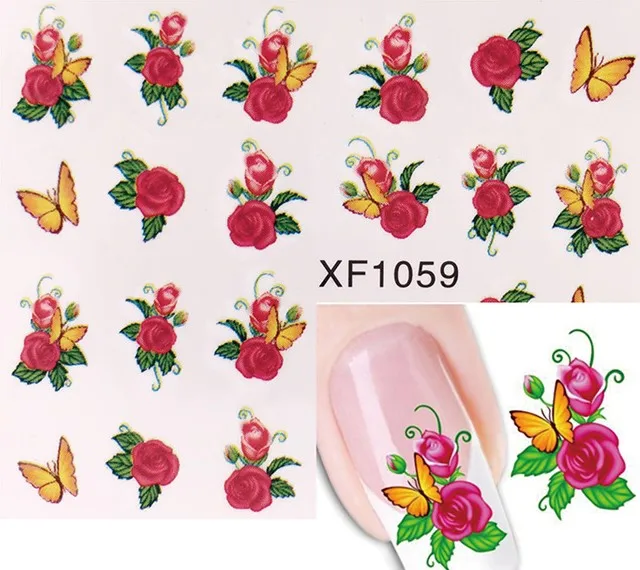 Modelones 3 шт DIY ногтей Советы украшения наклейки для ногтей Набор для французского маникюра трафареты для французского маникюра стикер 3D стиль набор для декора ногтей - Цвет: XF-1059