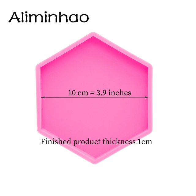 Dy0676 Fényes 4.7In/3.9In Hexagon Geode Coaster Agate Penész, Szilikon Penész Gyanta Epoxi Ékszerek Készítéséhez, Nagykereskedelem - Image 6