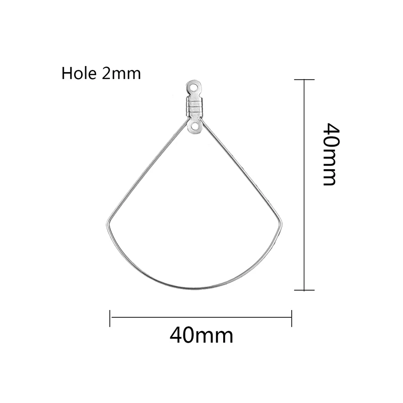 20 шт./партия, проволочные крючки для серьг из нержавеющей стали, соединитель в форме бисероплетения, кольцо с кисточкой, серьги, поиск для изготовление сережек
