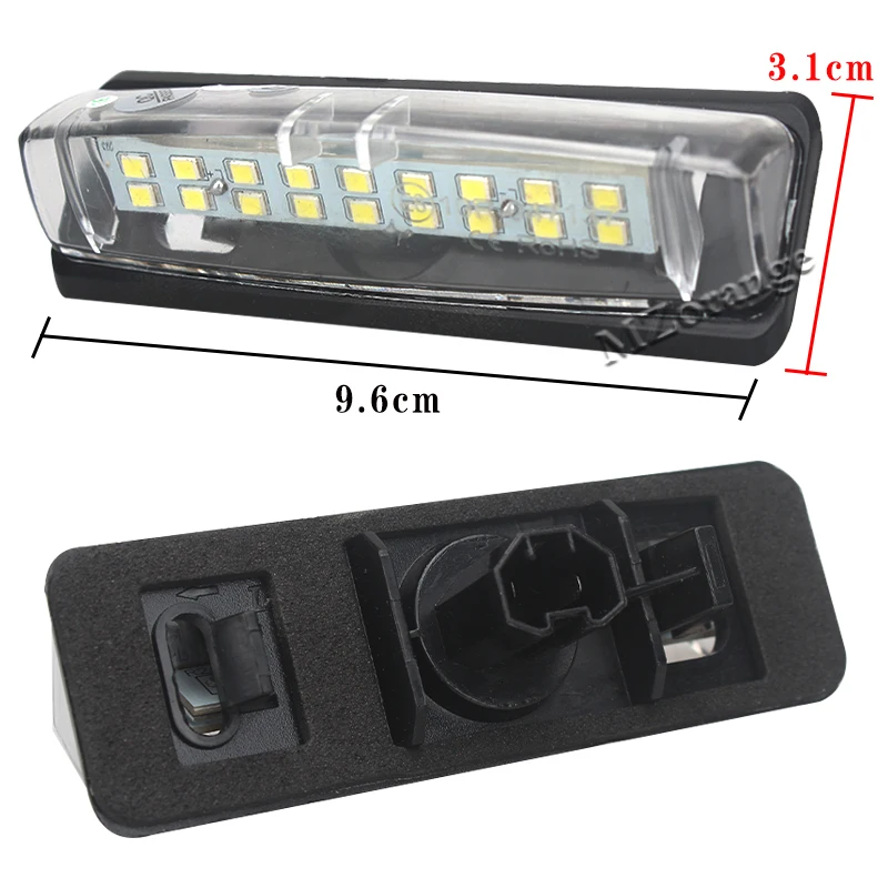 MZPRANGE 2 шт. Белый светодиодный 18SMD без ошибок автомобильный номерной знак светильник для Mitsubishi Colt plus Grandis номерной знак лампы