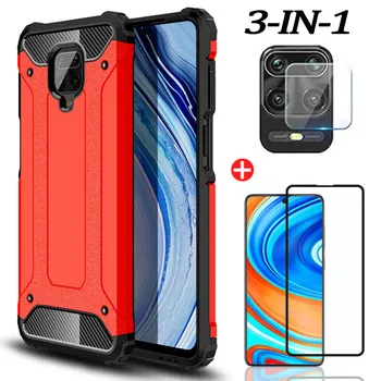 

3-in-1 camera glass+armor case for redmi note 9 s silicon anti-shock cover redminote-9pro xiaomi 9s note9 phone cases note 9 pro